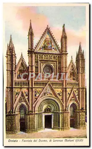 Cartes postales Orvieto Facciata Del Duomo Di Lorenzo Maitani