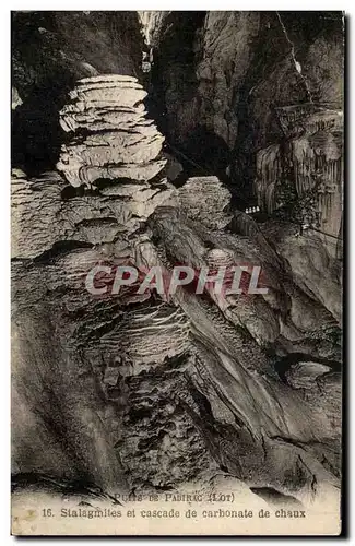 Ansichtskarte AK Puits De Padirac stalagmites Et Cascade De Carbonate De Chaux