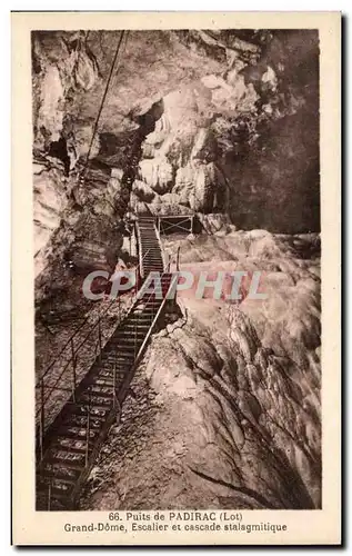 Ansichtskarte AK Puits De Padirac Le Grand Dome Escalier Et Cascade Stalagmitique