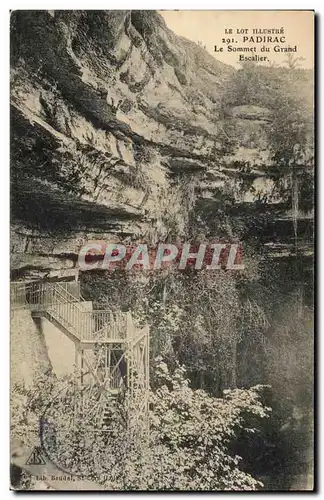 Cartes postales Le Lot Illustre Padirac Le Sommet Du Grand Escalier