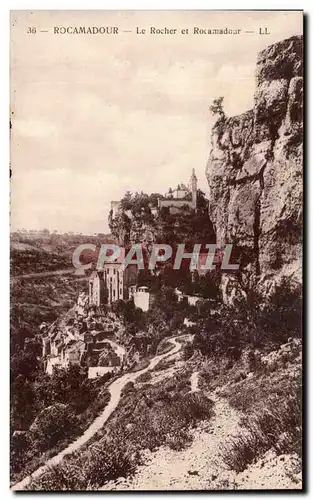 Ansichtskarte AK Rocamadour Le Rocher et Rocamadour