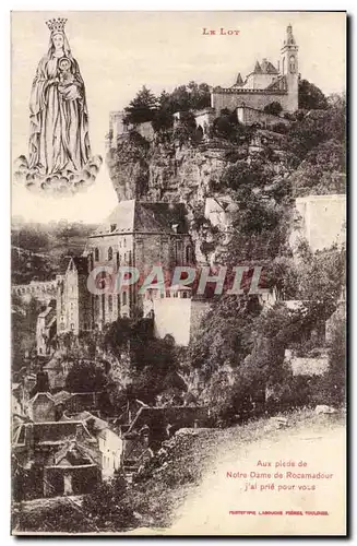Cartes postales Aux pieds de Notre Dame de Rocamadour