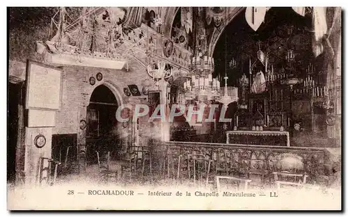 Cartes postales Rocamadour Interieur de la Chapelle Miraculeuse