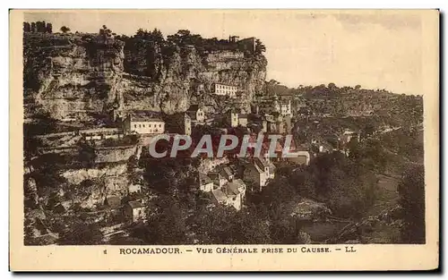 Ansichtskarte AK Rocamadour Vue Generale Prise Du Causse