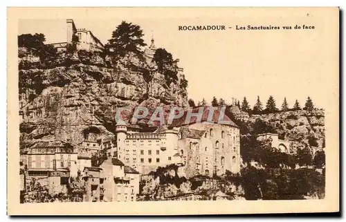 Cartes postales Rocamadour Les Sanctuaires vus de Face