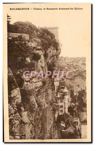 Cartes postales Rocamadour Falaise et Remparts dominant les Eglises