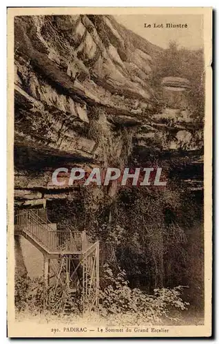 Cartes postales Le Lot Illustre Padirac Le Sommet du Grand Escalier