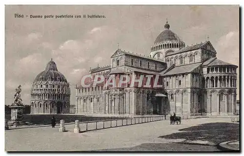 Cartes postales Pisa Duomo Porte Posteriore Con Battistero