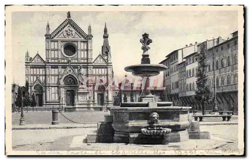 Cartes postales Firenze Basilica Di Croce Statua Di Dante