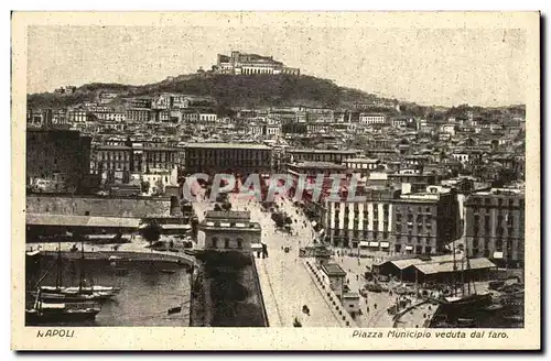 Cartes postales Napoli Piazza Municipio Veduta Dal Faro