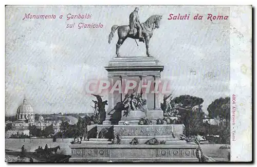 Ansichtskarte AK Monument a Garibaldi Sul Gianicolo Saluti Da Roma