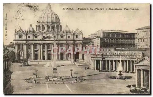 Cartes postales Roma Piazza Pietro E Basilica Vaticane