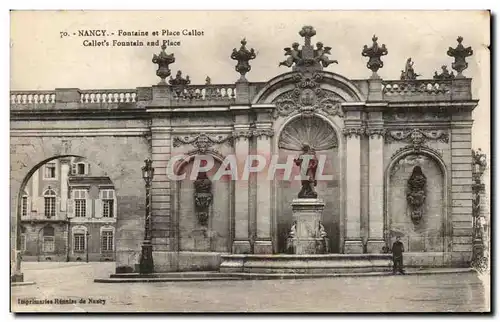 Cartes postales Nancy Fontaine Et Place Callot