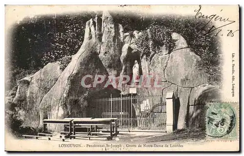 Ansichtskarte AK Longuyon Pensionnat St Joseph Grotte De Notre Dame De Lourdes