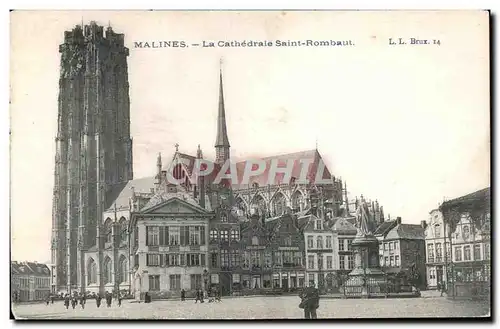Cartes postales Malines La Cathedrale Saint Rombaut
