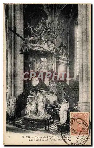 Cartes postales Gand Chaire de L&#39Eglise Saint Bavon