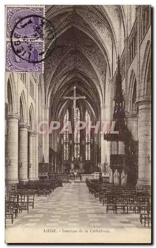 Ansichtskarte AK Liege Interieur de la Cathedrale