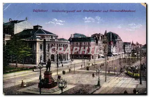 Cartes postales Dusseldorf Hindenburgwatt Mit stadttheater Und Bismarordenrme