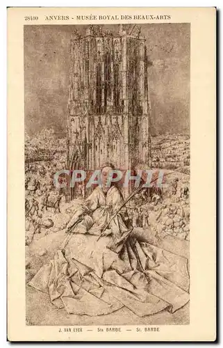 Cartes postales Anvers Musee Royal Des Beaux Arts Van Eyck Ste Barbe