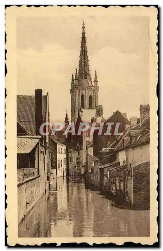 Ansichtskarte AK Louvain Vue Sur la Dyle et tour de l&#39Eglise Sainte Gertrude