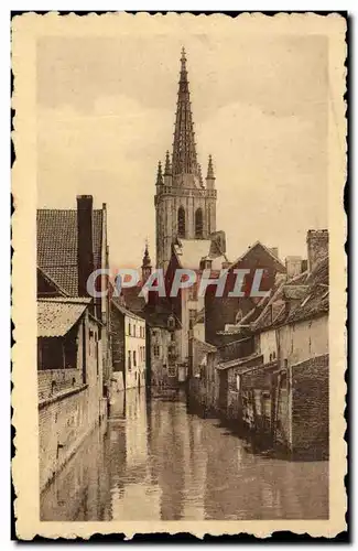Cartes postales Louvain Vue Sur la Dyle et tour de l'Eglise Sainte Gertrude