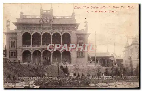 Cartes postales Exposition Universelle de Bruxelles 1910 Palais De L'Italie