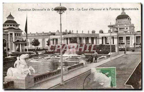 Cartes postales Expostion Universelle de Gande La Cour d&#39Honneur et la Fontaine Monumentale