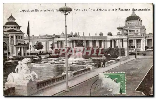 Cartes postales Expostion Universelle de Gande La Cour d'Honneur et la Fontaine Monumentale
