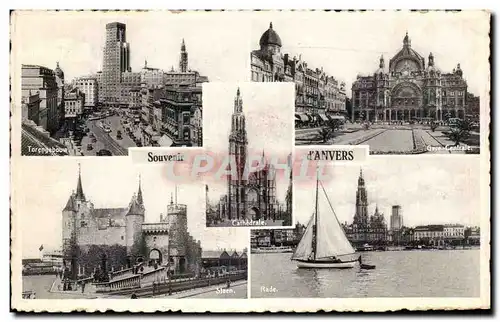 Cartes postales Souvenir D'Anvers