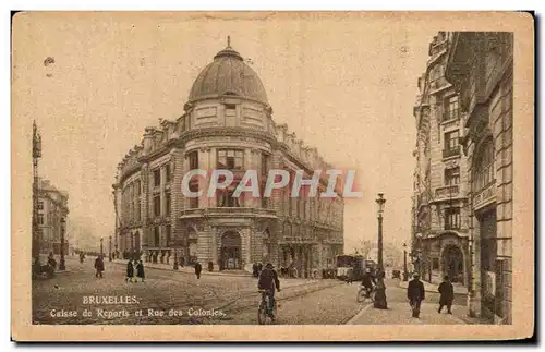 Cartes postales Bruxelles Calsse de Reports et rue des colonies