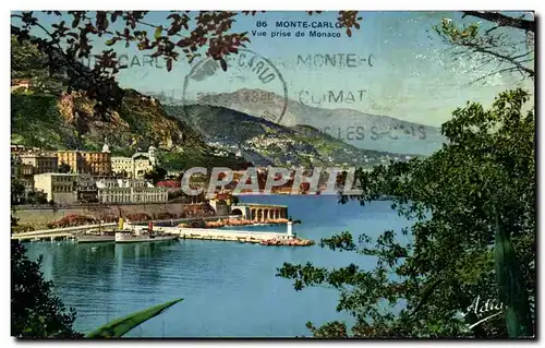 Cartes postales Monte Carlo Vue Prise de Monaco