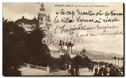 Cartes postales Monte Carlo Le Casino Et Les Terrasses