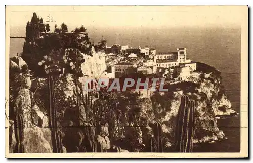 Cartes postales Le Rocher de Monaco vu des Jardins exotiques