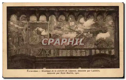 Ansichtskarte AK Fourviere Mosaique de la Victoire de Lepante dessinee par Lameire executee par Rene Martin