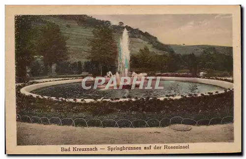 Cartes postales Bad Kreuznach Springbrunnen auf der Roseninsel