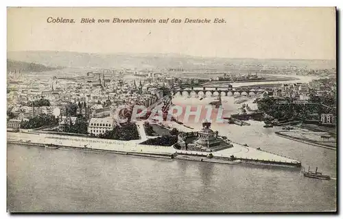 Cartes postales Colbenz Blick Vom Ehrenbreltstein Auf Das Deutsche Eck