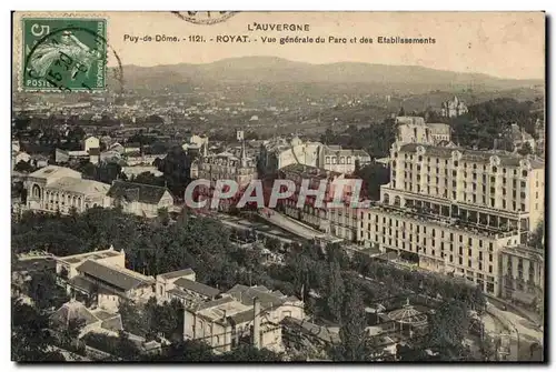 Cartes postales L&#39Auvergne Puy De Dome Royat Vue Generale Du Parc Et Des