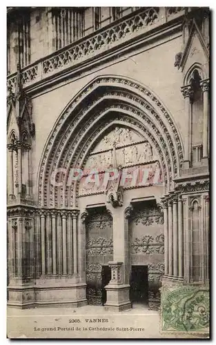 Cartes postales Vannes Le Grand Portail De La Cathedtale Saint Pierre