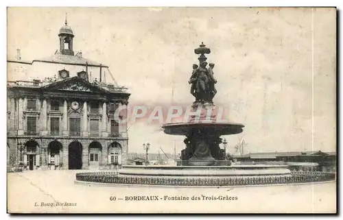 Ansichtskarte AK Bordeaux Fontaine Des Trois Graces