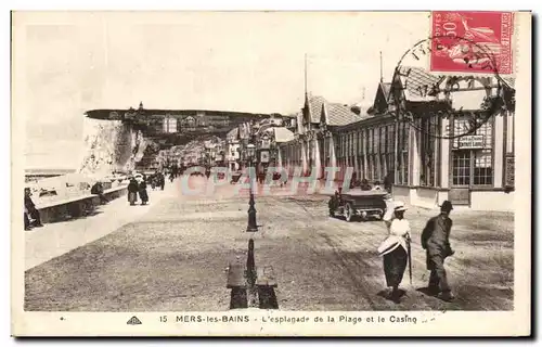 Cartes postales Mers Les Bains L'Esplande de la Plage et le Casino