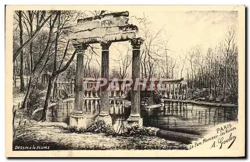 Cartes postales Paris Le Parc Monceau Les Ruines