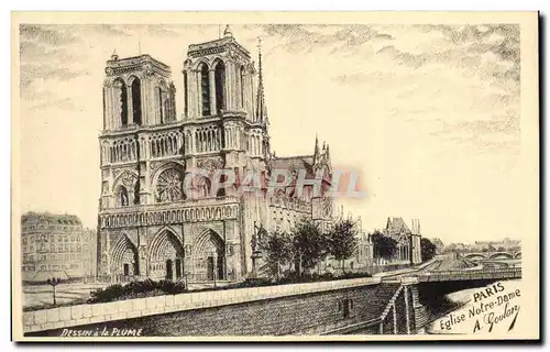 Cartes postales Paris Eglise Notre Dame