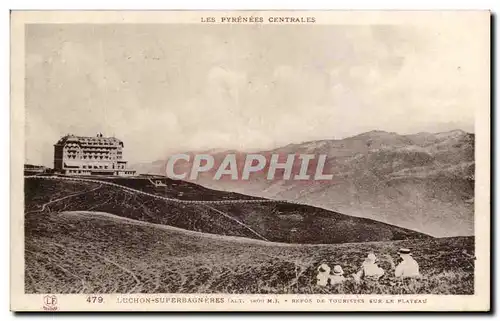 Cartes postales Luchon Superbagneres Repos De Touristes Sur le Plateau