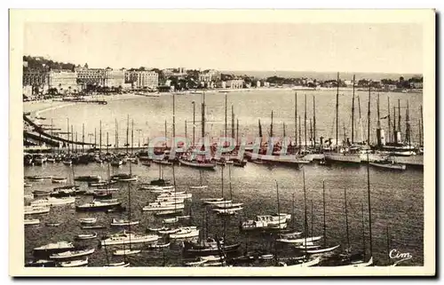 Cartes postales Cannes le port La Croiserre et les Grands Hotels Bateaux