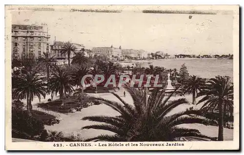 Cartes postales Cannes Les hotels et les Nouveaux Jardins