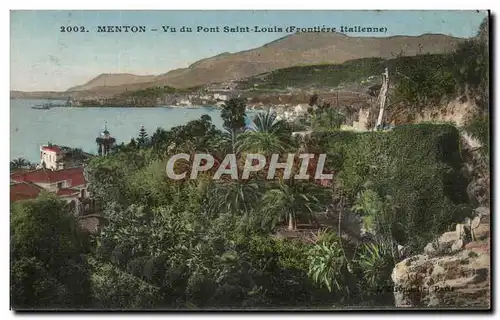 Cartes postales Menton Vu du Pont Saint Louis