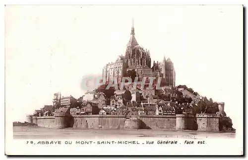 Cartes postales Abbaye Du mont Saint michiel Vue Generale Face Est