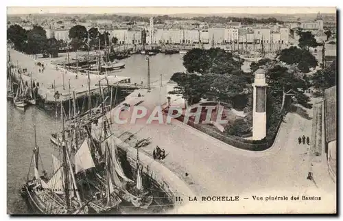 Cartes postales La Rochelle vue Generale des Bassins Bateaux