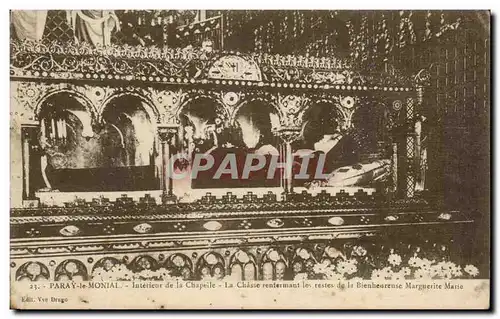Cartes postales Paray le Monial Interieur de le Chapelle La Chasse Reatermmant les Resets de la Bienheureuse