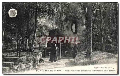 Cartes postales Fontaine les Dijon Grotte de Lourdes dans le Parc du Chateau de Saint Bernard